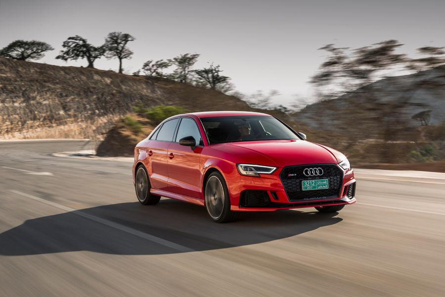 Audi RS3 Sedan, 2 generation, restyling. In production since 2017.