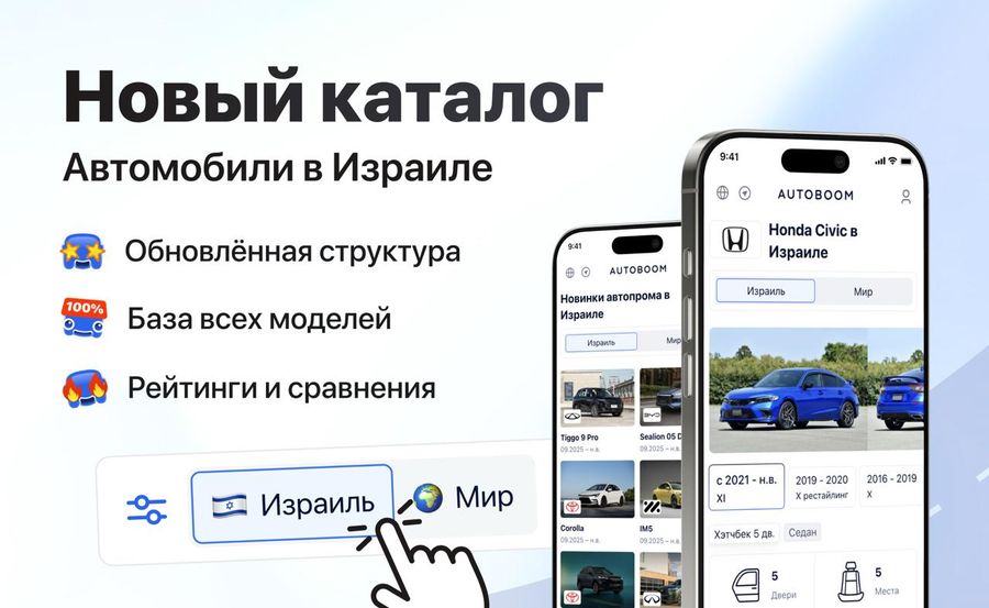 Новый каталог: Автомобили в Израиле