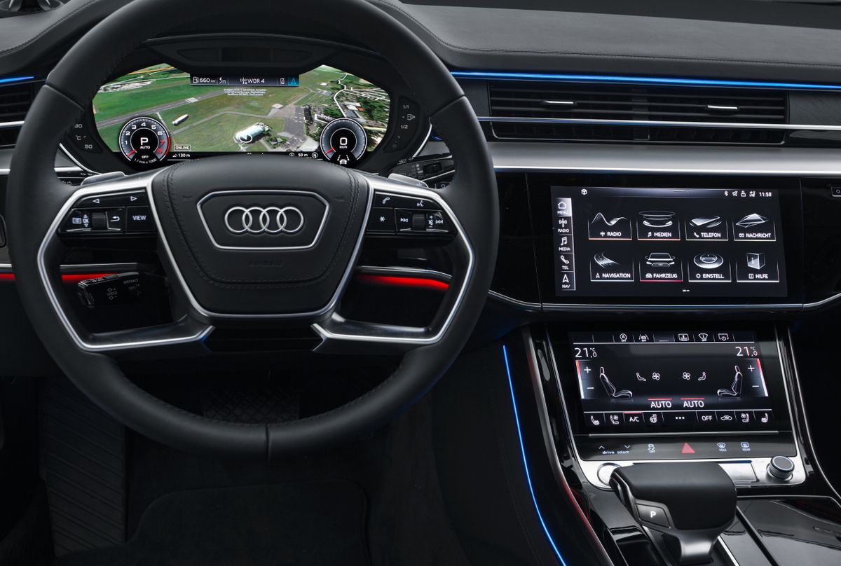 Audi A8 2017. Tableau de bord. Berline, 4 génération
