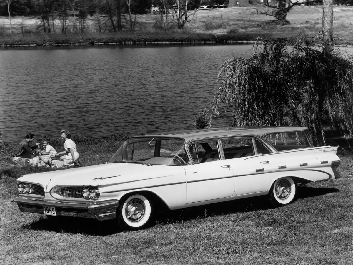 بونتياك بونيفيل 1959. الهيكل، المظهر الخارجي. ستيشن ٥ أبواب (صالون), 2 الجيل