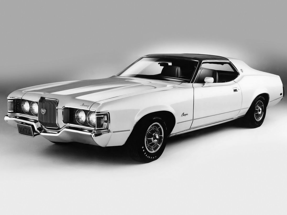 Mercury Cougar 1971. Carrosserie, extérieur. Coupé sans montants, 2 génération