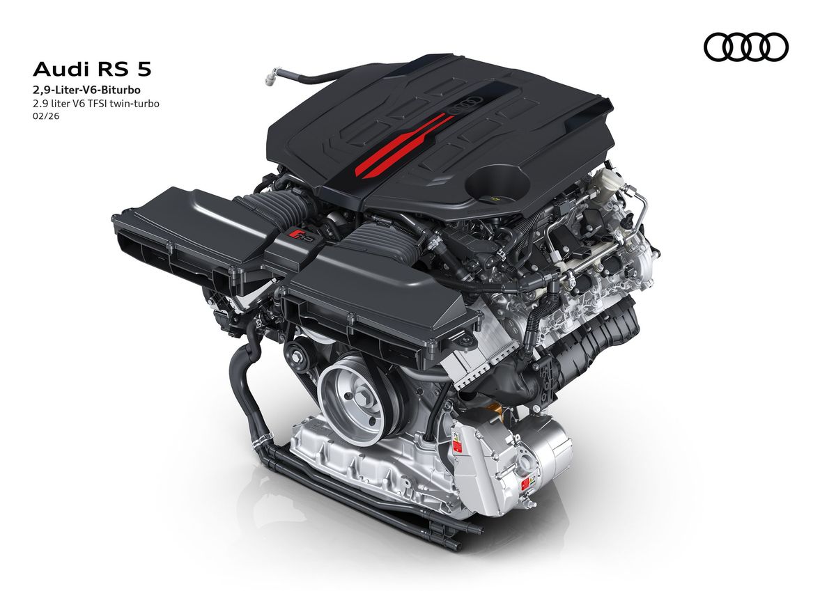Audi RS5 2026. Двигатель. Седан, 3 поколение
