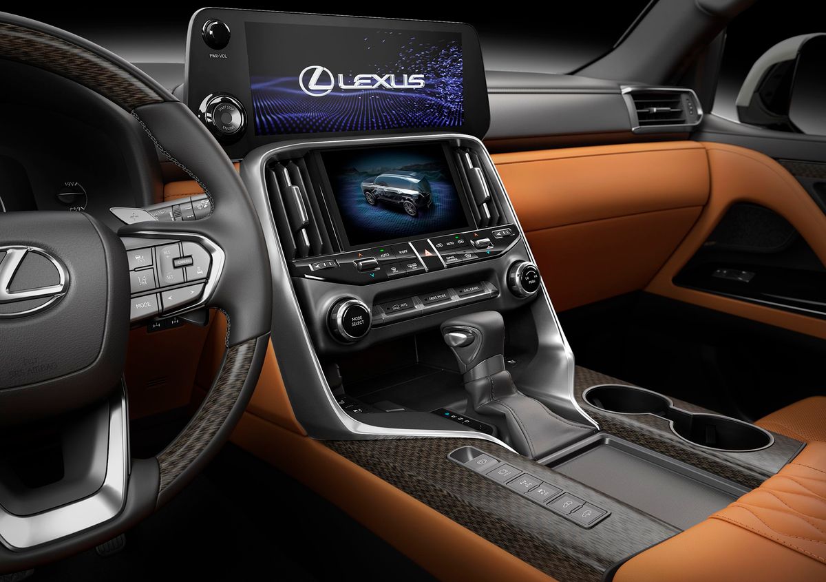 Lexus LX 2021. Console centrale. VUS 5-portes, 4 génération