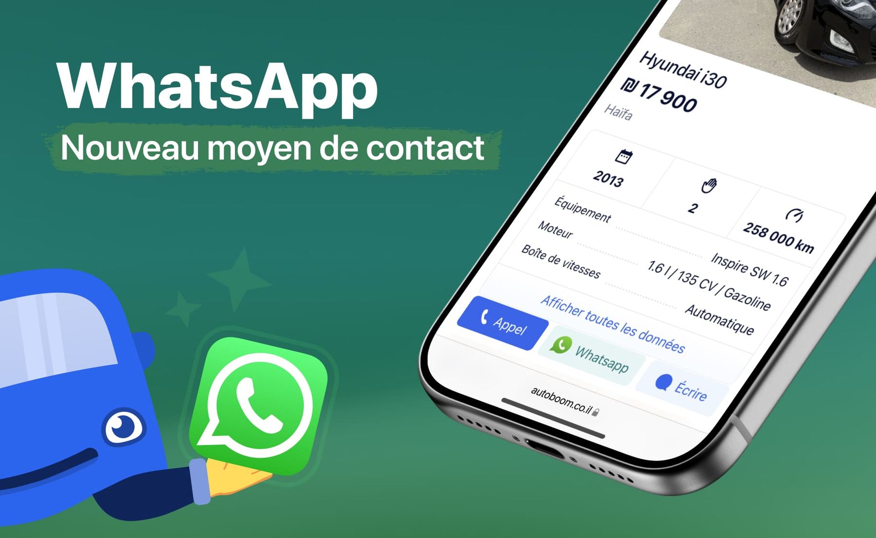 WhatsApp – un nouveau moyen de contact sur Avtoboom