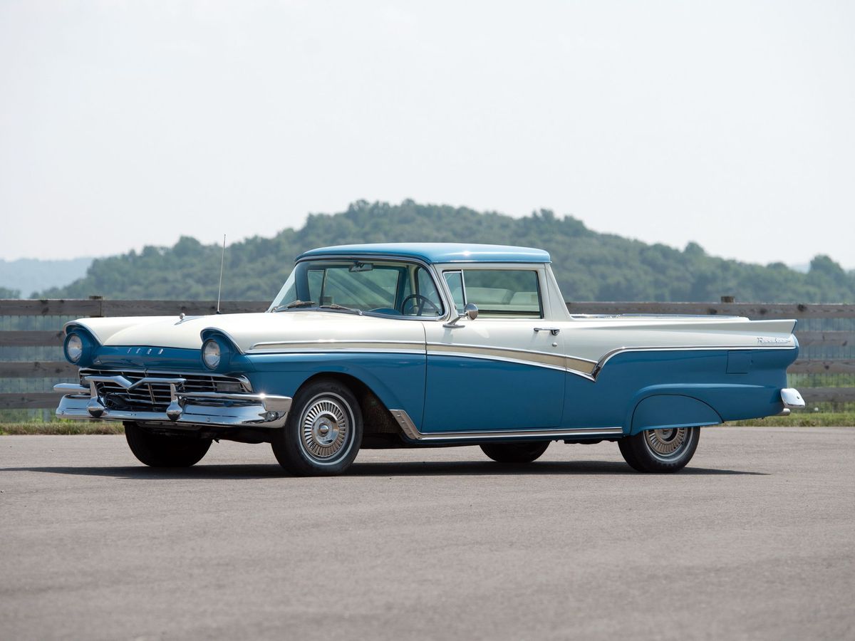 Ford Ranchero 1957. Carrosserie, extérieur. 1 pick-up, 1 génération