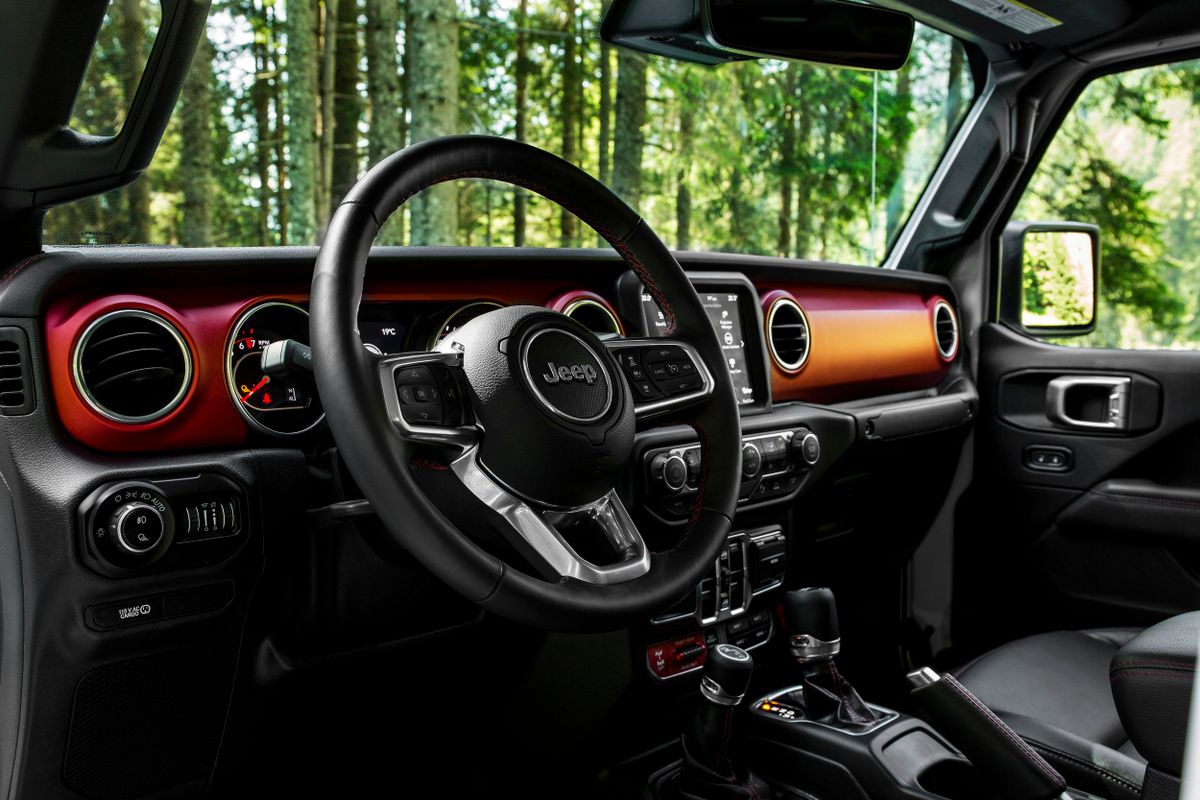 Jeep Gladiator 2019. Steering wheel. Pickup double-cab, 2 generation