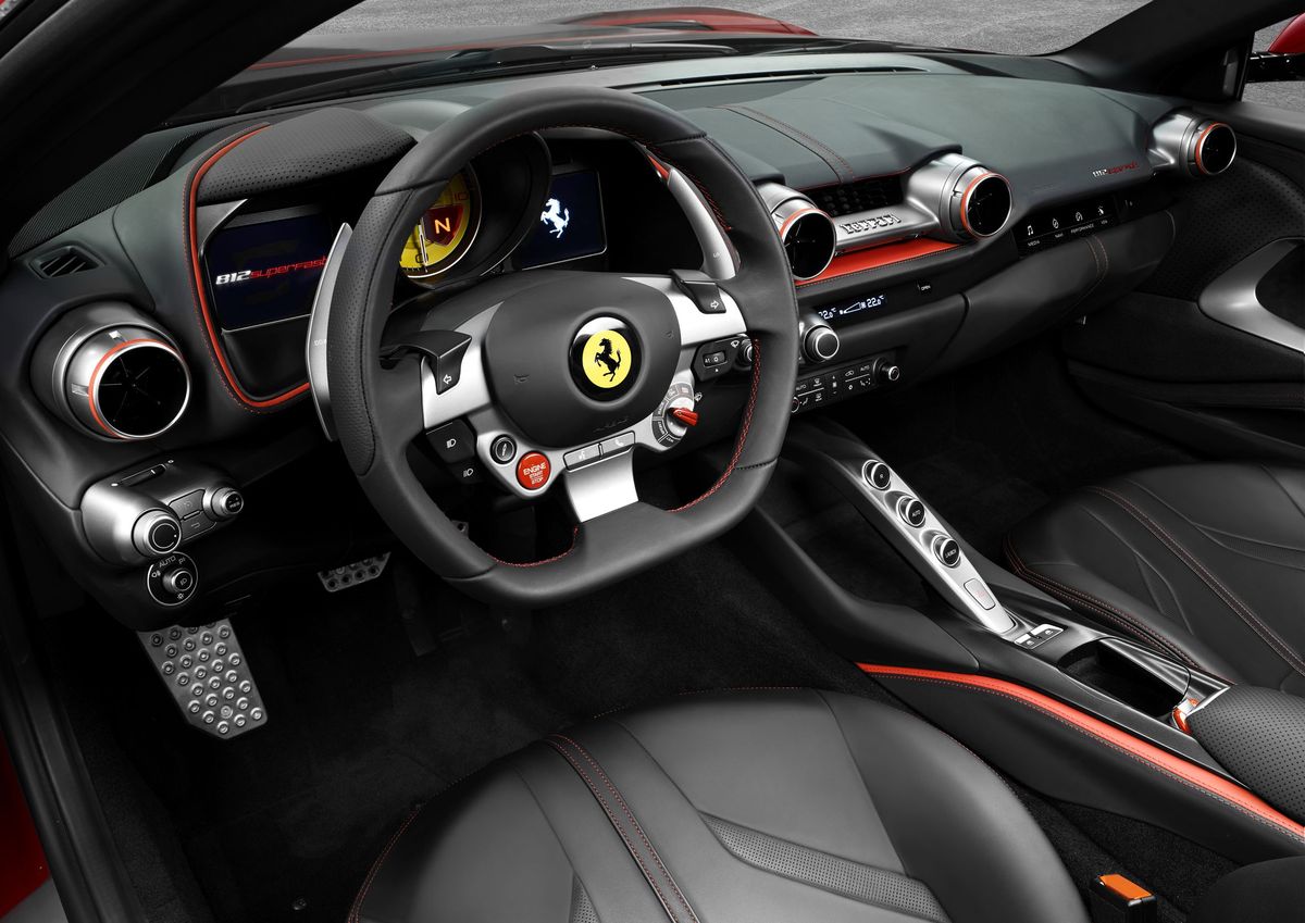 Ferrari 812 2017. Front seats. Coupe, 1 generation