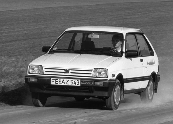 Subaru Justy 1984. Carrosserie, extérieur. Mini 3-portes, 1 génération