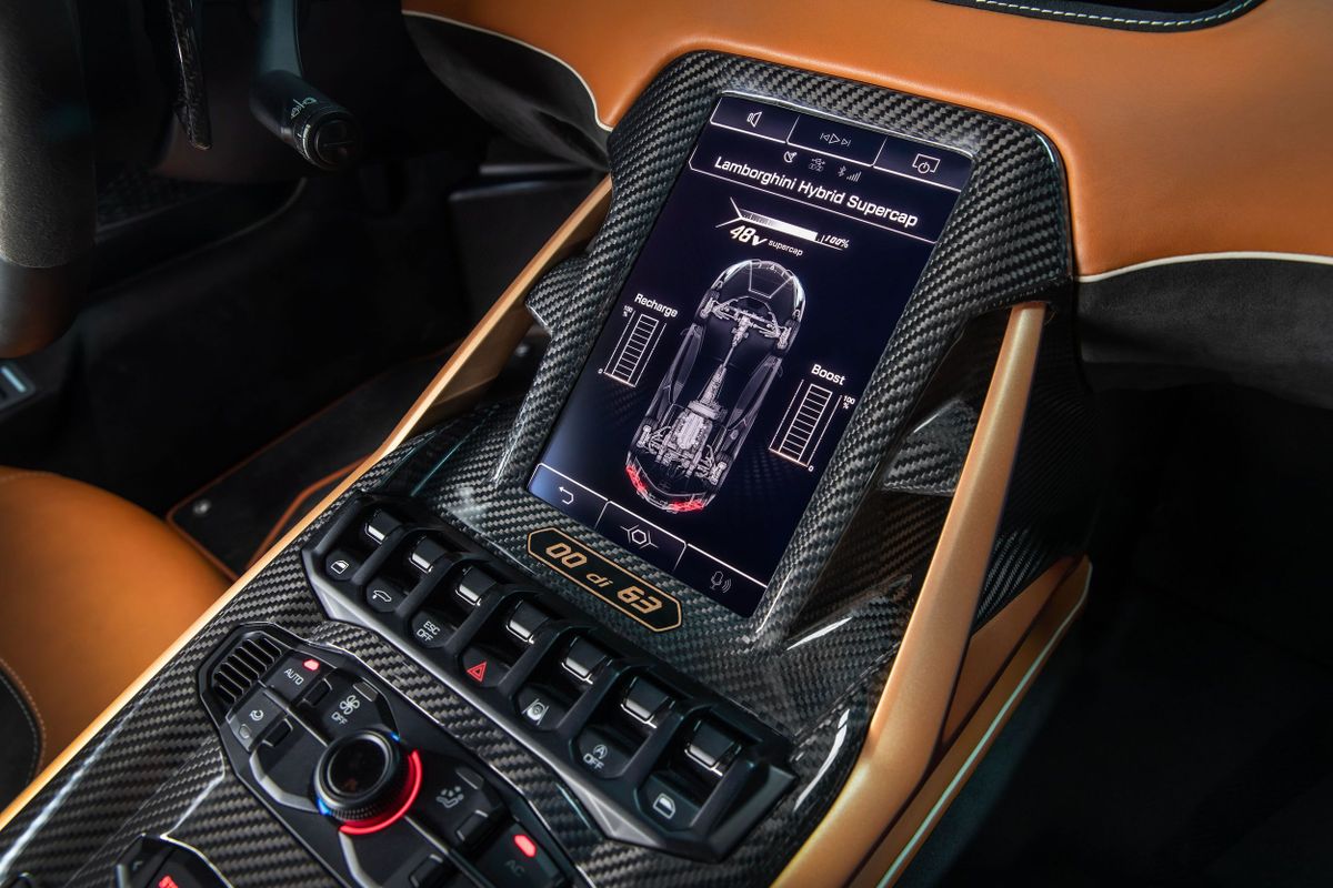 Lamborghini Sian FKP 37 2019. Console centrale. Coupé, 1 génération
