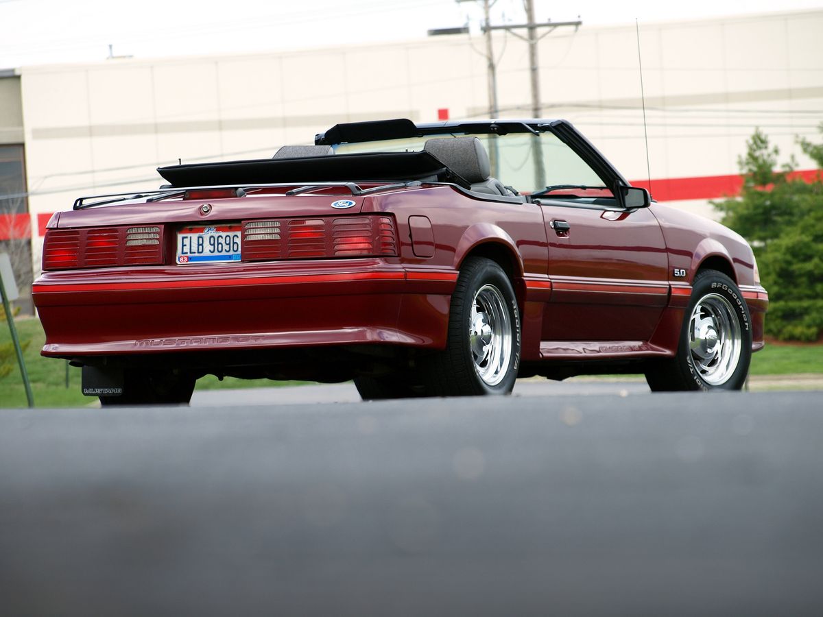 Ford Mustang 1986. Carrosserie, extérieur. Cabriolet, 3 génération, restyling