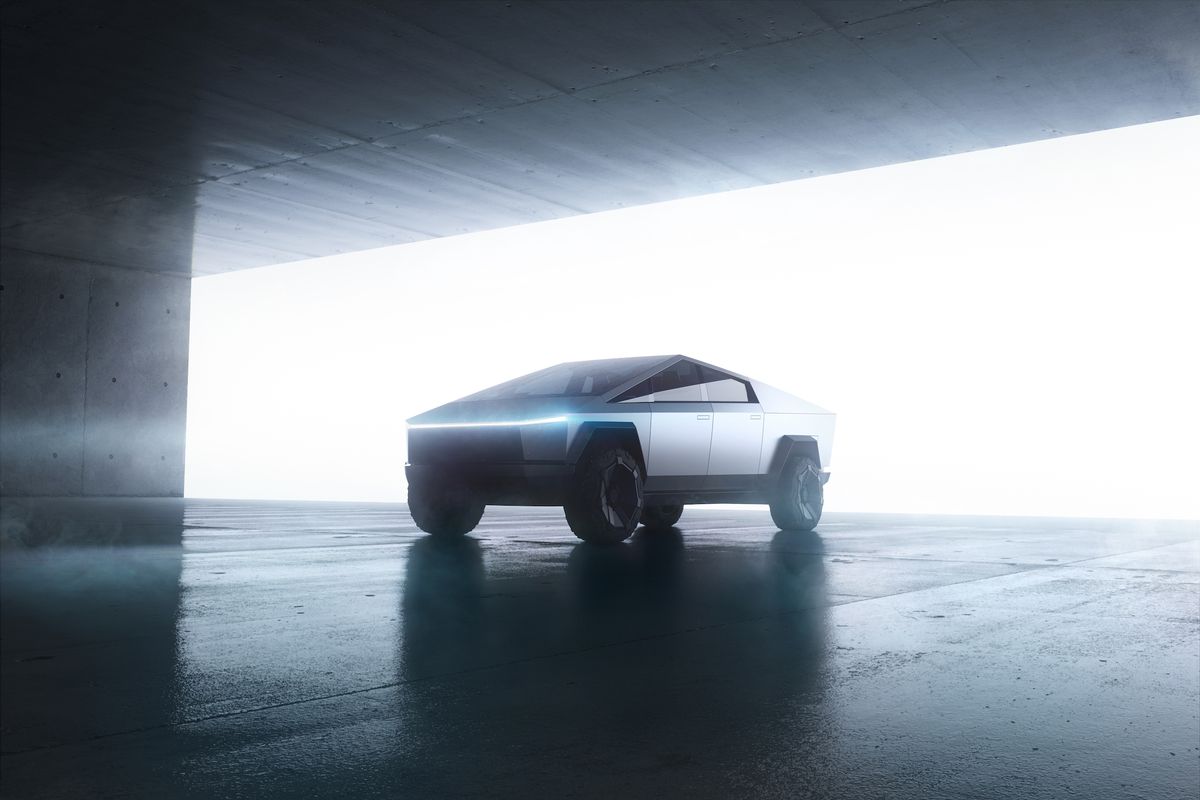 Tesla Cybertruck 2021. Carrosserie, extérieur. 2 pick-up, 1 génération