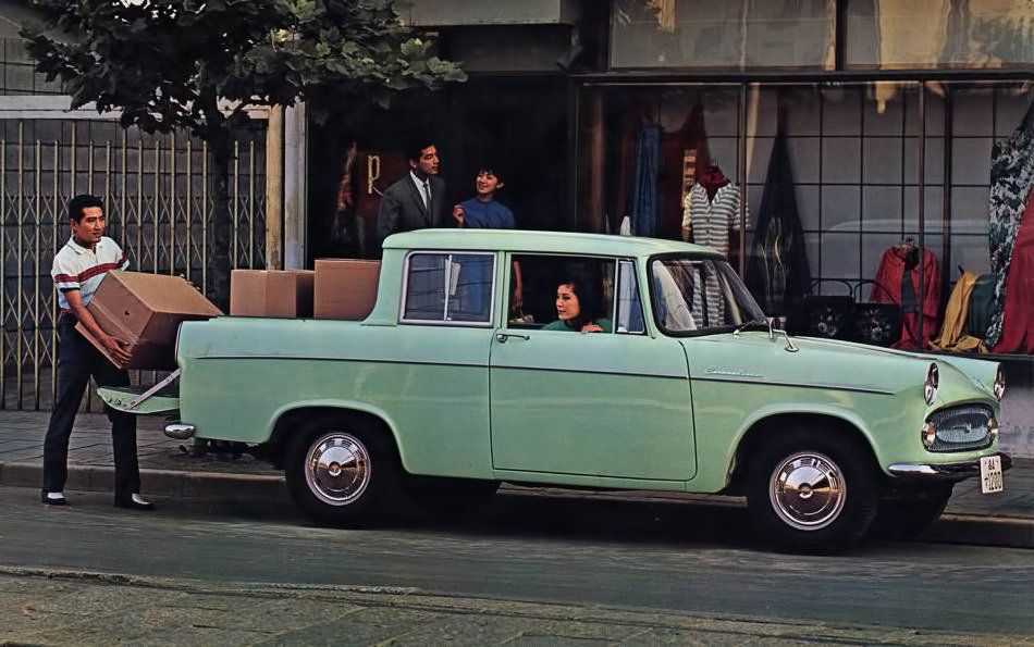 טויוטה קורונה 1964. מרכב, צורה. טנדר תא כפול, 3 דור