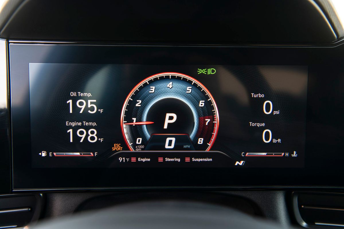 Hyundai Elantra 2023. Панель приборов. Седан, 7 поколение, рестайлинг