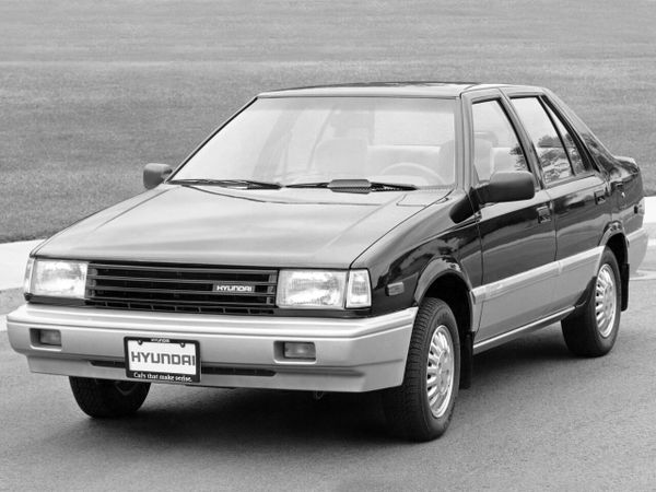 هيونداي بوني 1985. الهيكل، المظهر الخارجي. سيدان, 3 الجيل