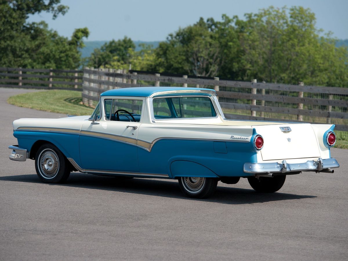 Ford Ranchero 1957. Carrosserie, extérieur. 1 pick-up, 1 génération