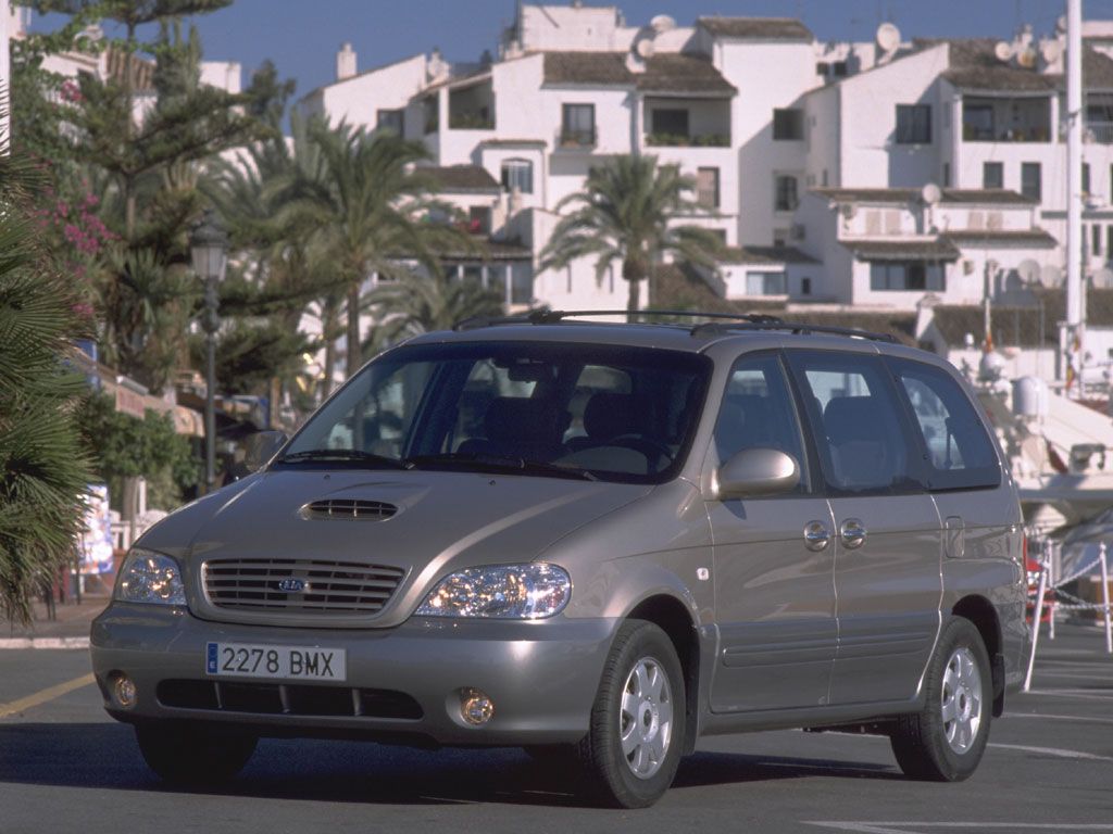 Kia Carnival 2002. Bodywork, Exterior. Minivan, 1 generation, restyling