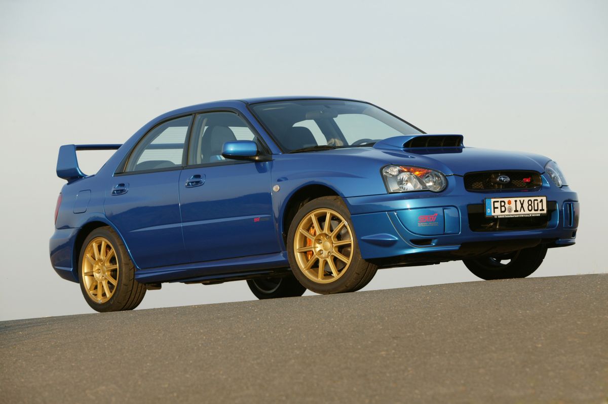 Subaru Impreza WRX STi 2002. Carrosserie, extérieur. Berline, 2 génération, restyling 1