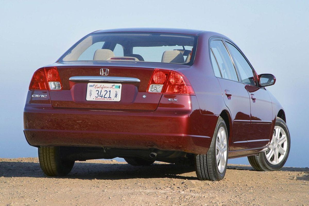 Honda Civic 2003. Carrosserie, extérieur. Berline, 7 génération, restyling
