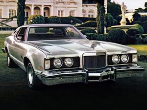 Mercury Cougar 1974. Carrosserie, extérieur. Coupé sans montants, 3 génération