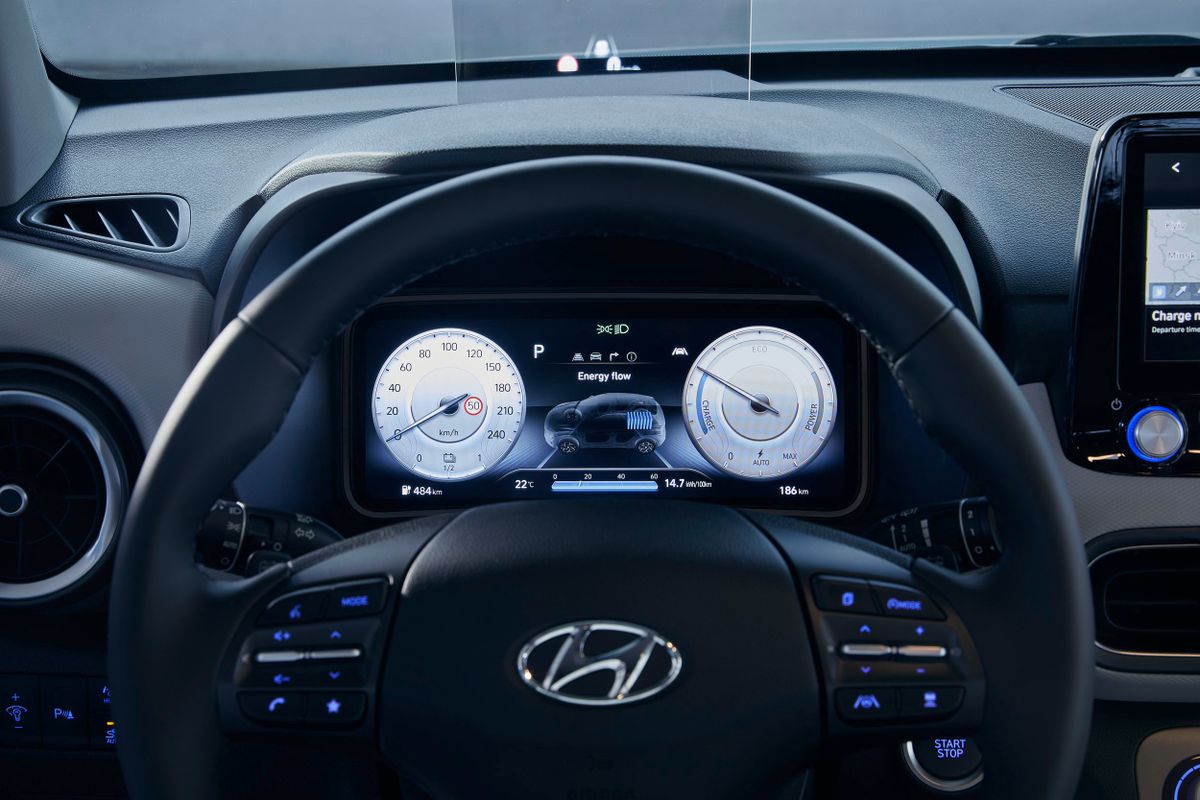 Hyundai Kona EV 2020. Dashboard. SUV 5-doors, 1 generation, restyling 1