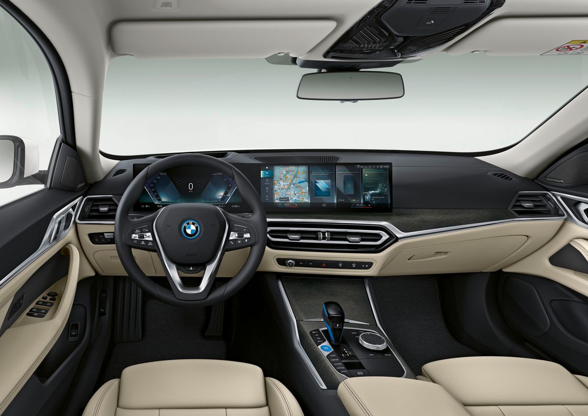 BMW i4 2021. Front seats. Sedan, 1 generation