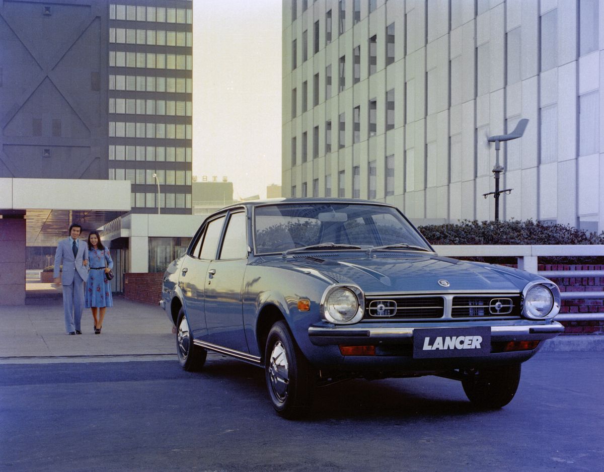 Mitsubishi Lancer 1973. Carrosserie, extérieur. Berline, 1 génération