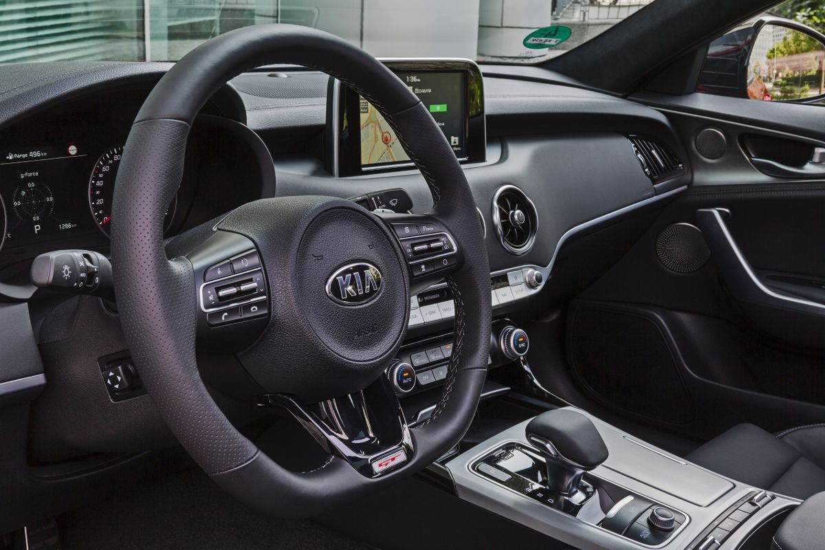 Kia Stinger 2017. Steering wheel. Liftback, 1 generation