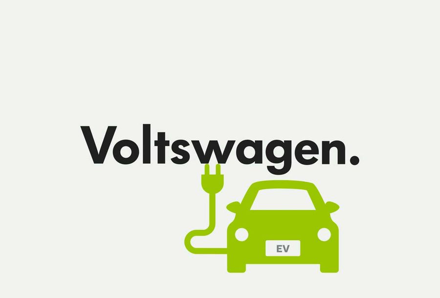 The Voltswagen logo