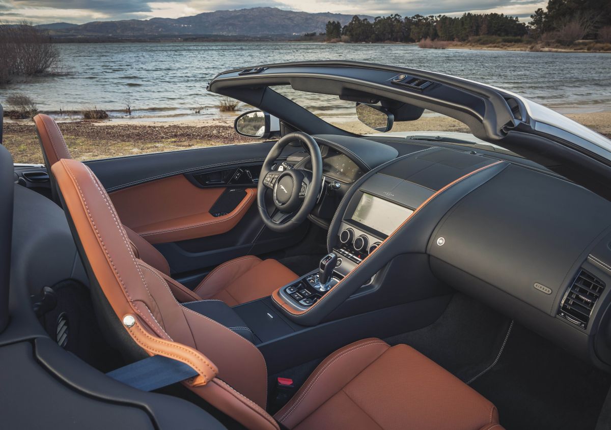 Jaguar F-Type 2019. Siéges avants. Roadster, 1 génération, restyling 2