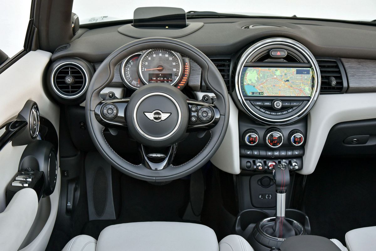 MINI Cabrio 2015. Dashboard. Cabrio, 3 generation