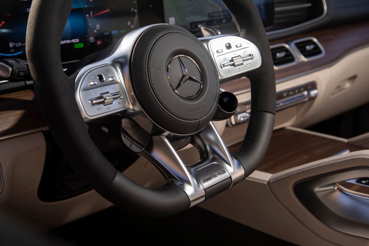 Mercedes GLS AMG 2020. Steering wheel. SUV 5-doors, 2 generation