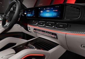 Мерседес GLE Coupe AMG 2023. Центральная консоль. Кроссовер Купе, 2 поколение, рестайлинг