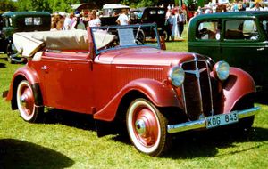 אדלר טרומף 1932. מרכב, צורה. קבריולט, 1 דור