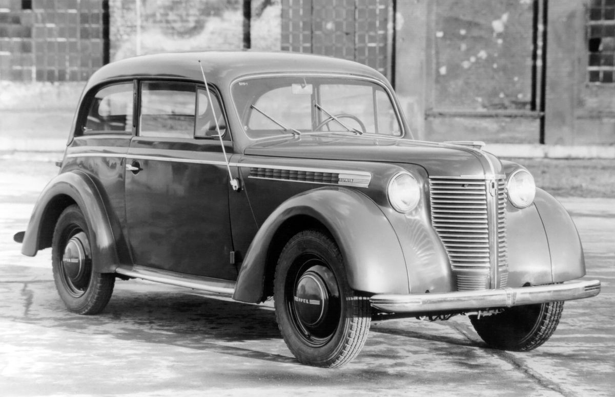 אופל אולימפיה 1947. מרכב, צורה. קופה, 2 דור, שדרוג