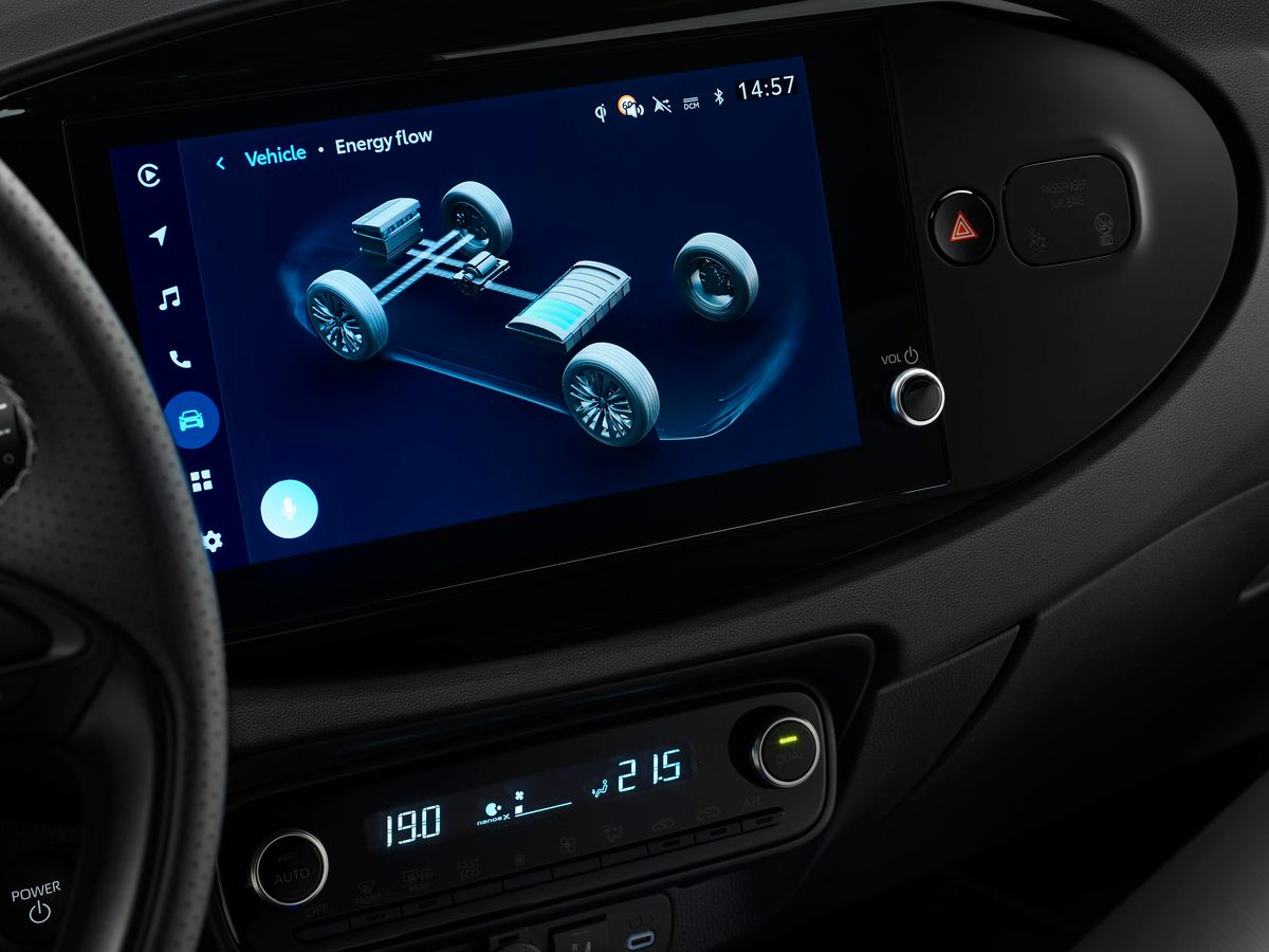 Toyota Aygo 2025. Мультимедиа. Мини 5 дверей, 3 поколение, рестайлинг