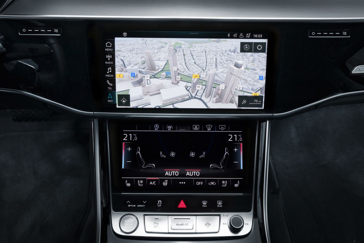 Audi A8 2017. Système de navigation. Berline, 4 génération