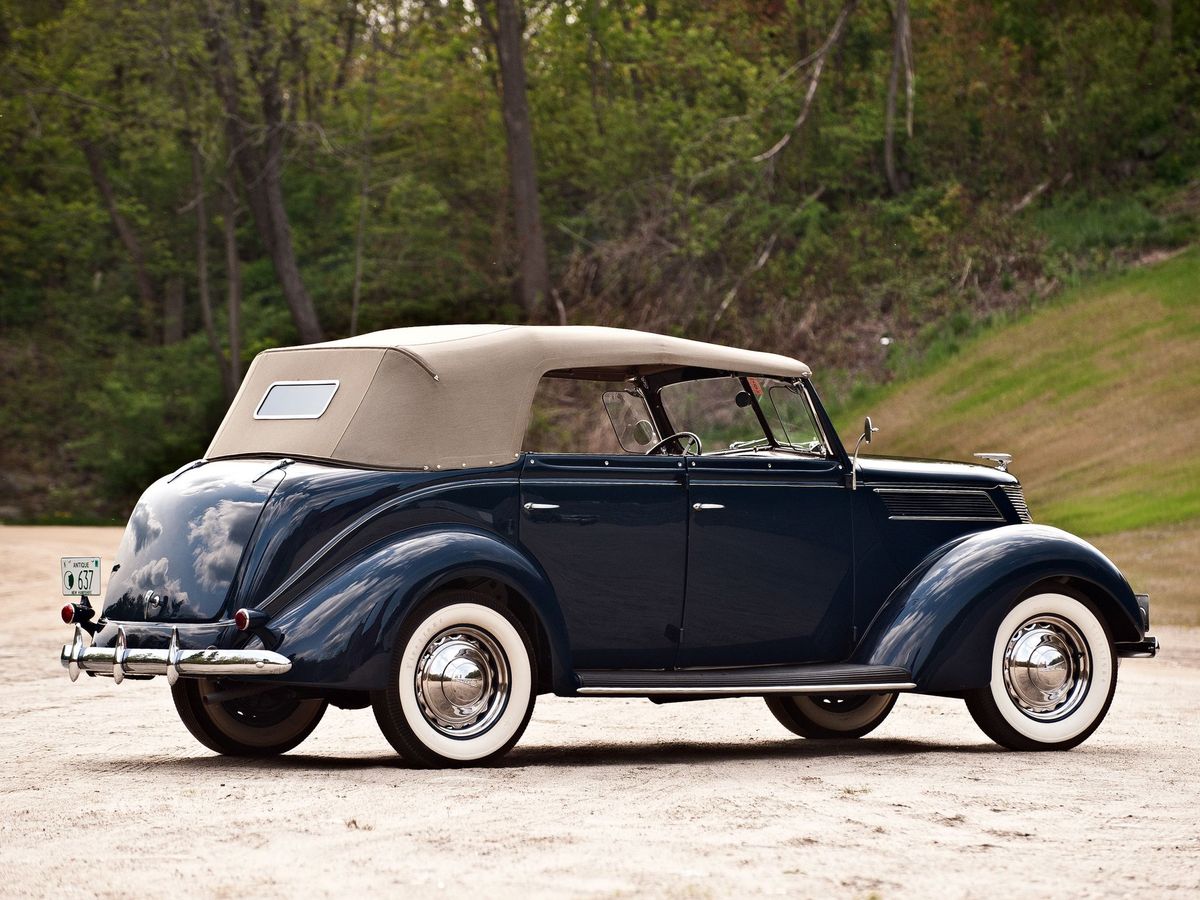 Ford V8 1936. Carrosserie, extérieur. Phaeton, 2 génération