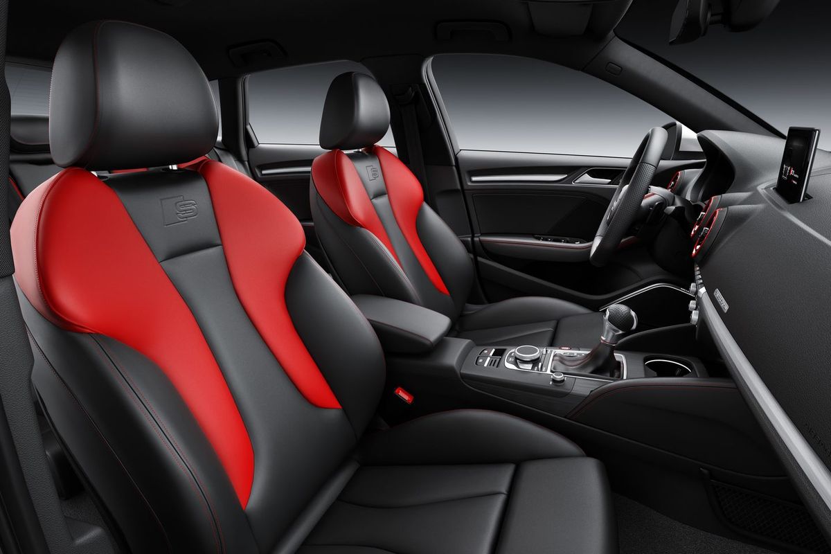 Audi S3 2016. Front seats. Hatchback 5-door, 3 generation, restyling