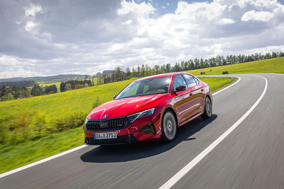 Skoda Octavia RS 2024. Кузов, экстерьер. Лифтбэк, 4 поколение, рестайлинг