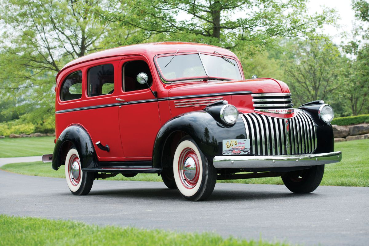 Chevrolet Suburban 1941. Carrosserie, extérieur. Break, 2 génération
