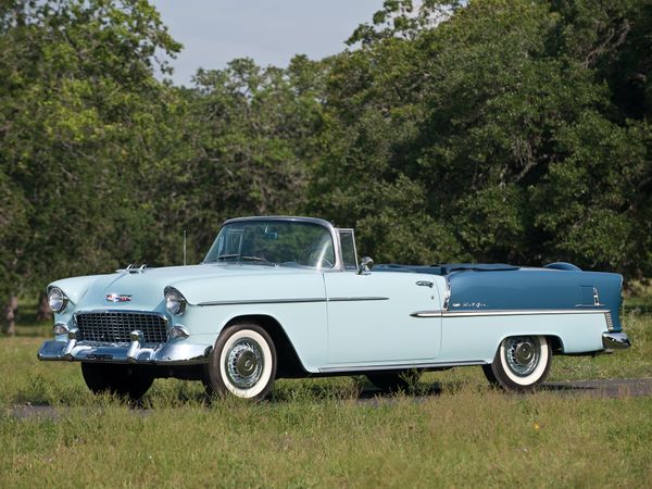 Chevrolet Bel Air 1955. Bodywork, Exterior. Cabrio, 2 generation