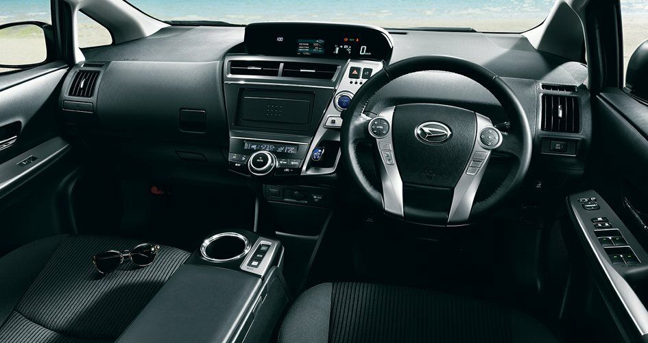Daihatsu Mebius 2014. Front seats. Estate 5-door, 1 generation, restyling