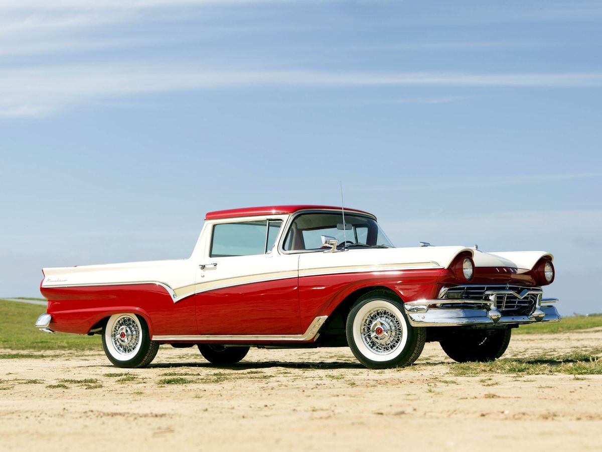 Ford Ranchero 1957. Carrosserie, extérieur. 1 pick-up, 1 génération