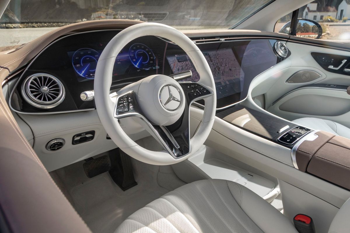 Mercedes EQS 2021. Front seats. Liftback, 1 generation