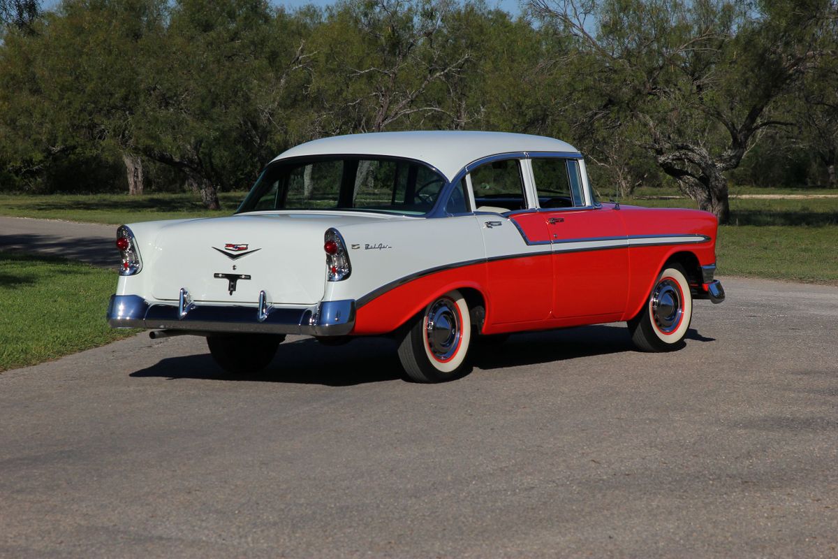 Chevrolet Bel Air 1955. Carrosserie, extérieur. Berline, 2 génération