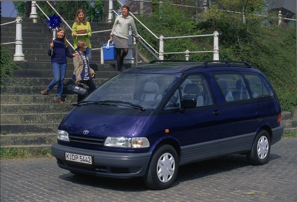 Toyota Previa 1990. Carrosserie, extérieur. Monospace, 1 génération