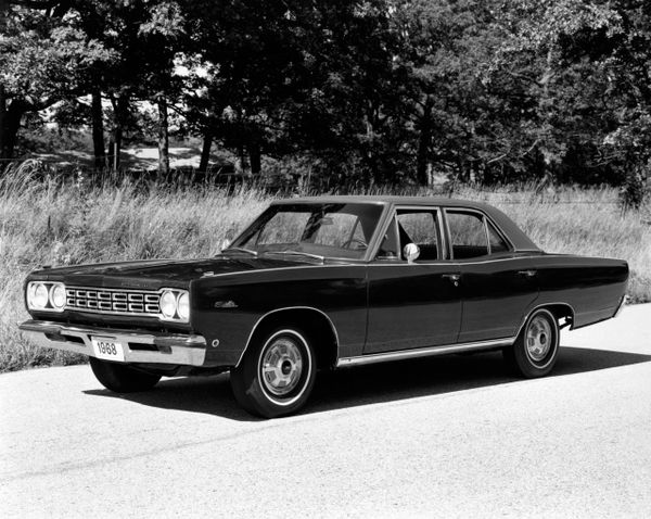 Plymouth Satellite 1968. Carrosserie, extérieur. Berline, 2 génération