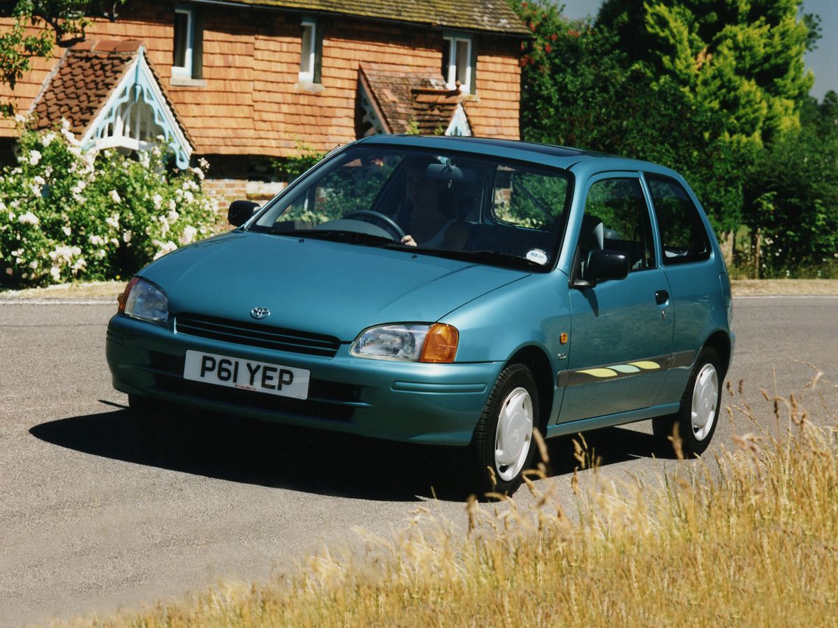 Toyota Starlet 1995. Carrosserie, extérieur. Mini 3-portes, 5 génération