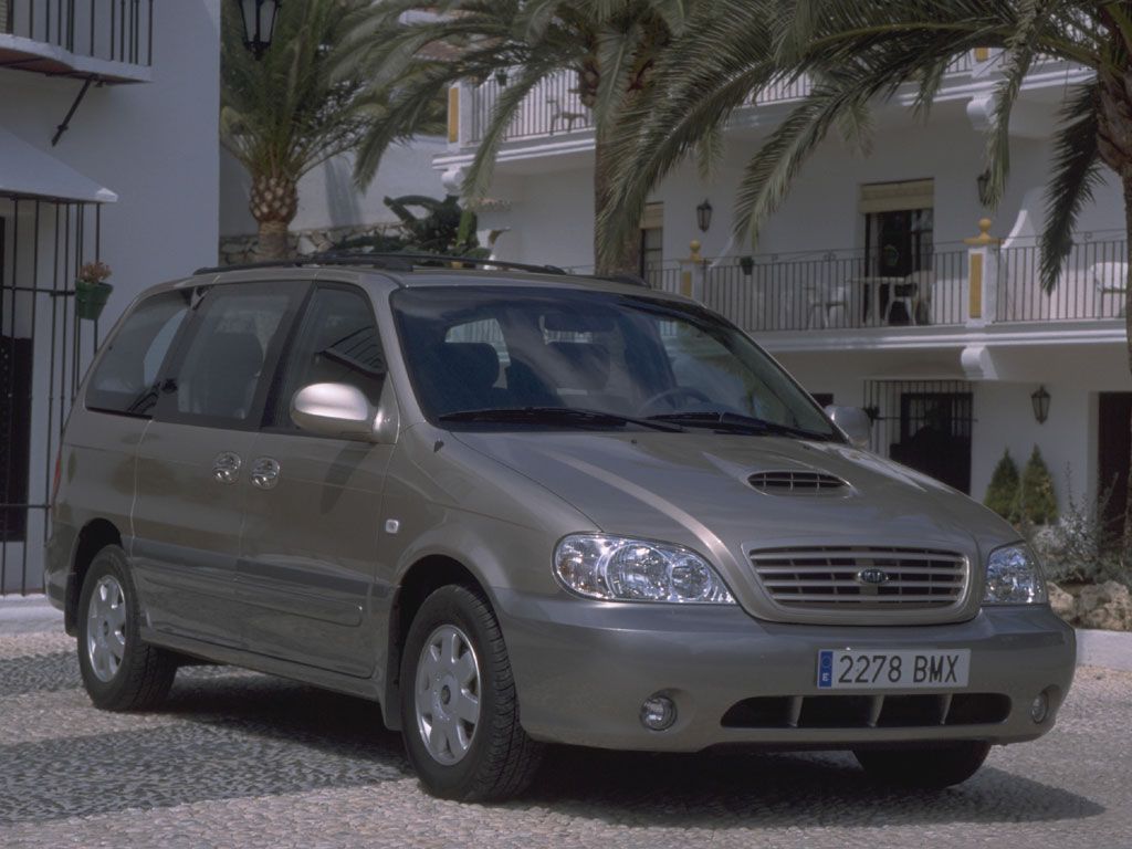 Kia Carnival 2002. Bodywork, Exterior. Minivan, 1 generation, restyling
