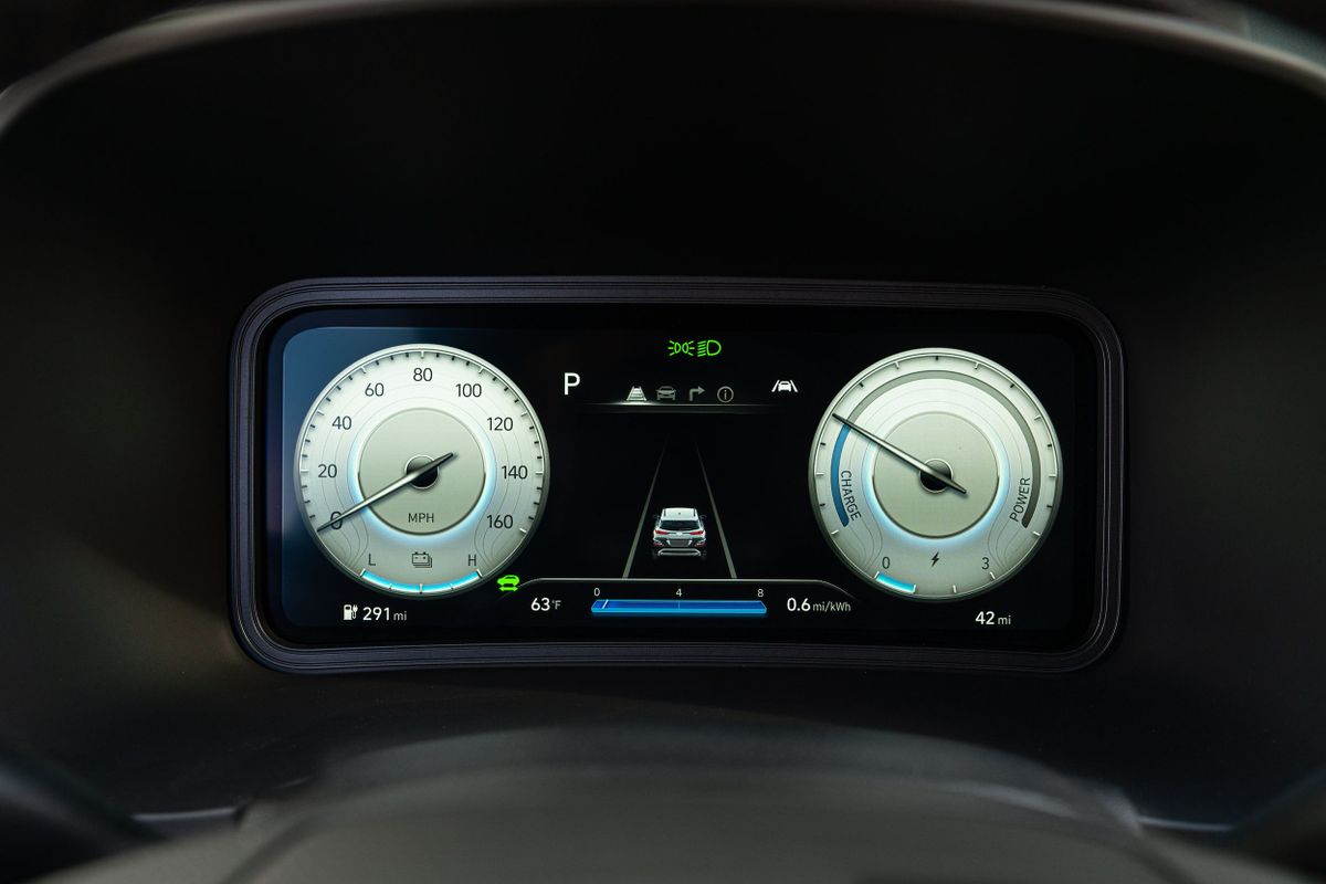 Hyundai Kona EV 2020. Tableau de bord. VUS 5-portes, 1 génération, restyling 1